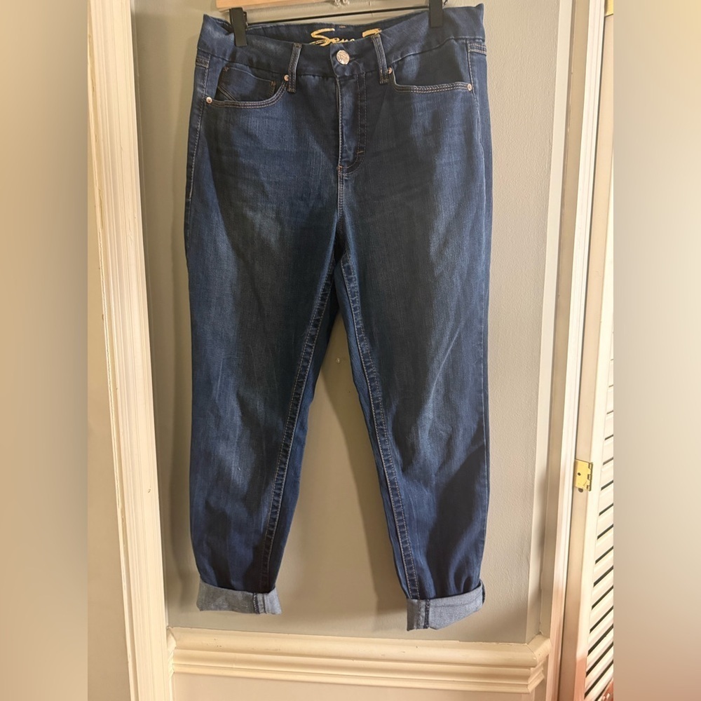 Seven7 Boyfriend Blue Jeans Relaxed Fit